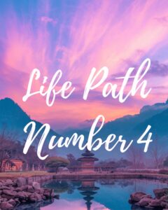 life path number 4 Numerology chart highlighting Life Path Number 4