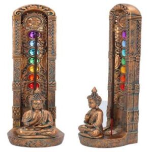 Nemesis Now Ascending Chakras Incense Burner 23.5cm, Bronze