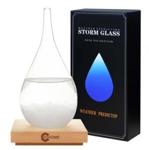 Storm Glass Weather Predictor,Home Decor Weather Glass Snow Glob Unique Cool Gifts for Women Men,Water Drop Glass Barometer Weather Forecast